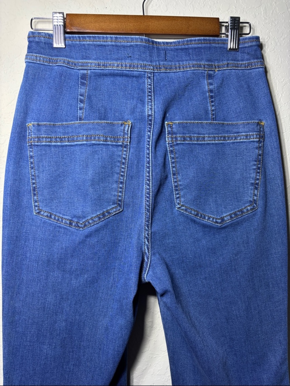 Free People We The Free Just Float On Flare Jeans Side Zip Blue Size 28 - Picture 7 of 10
